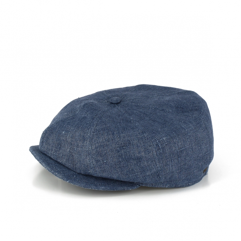 100% linen beanie hat with cotton lining