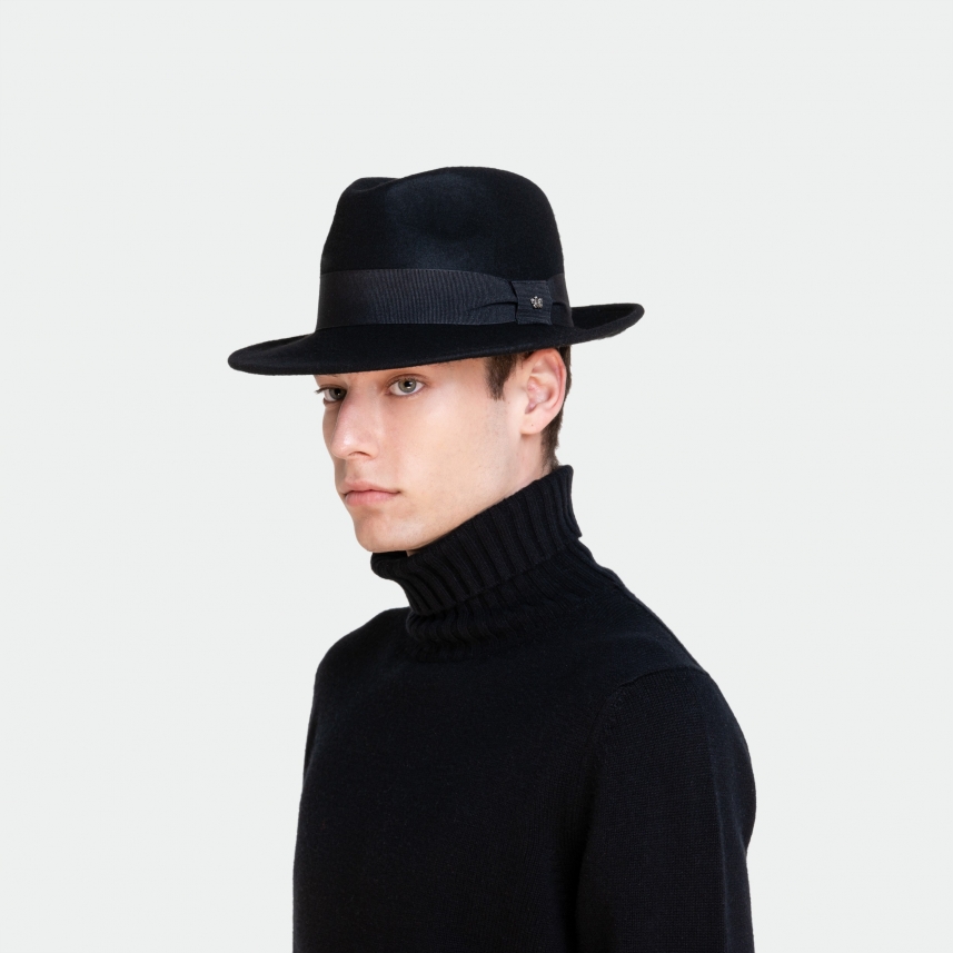 Men's Fedora Felt Hat Classic MAN with Grosgrain