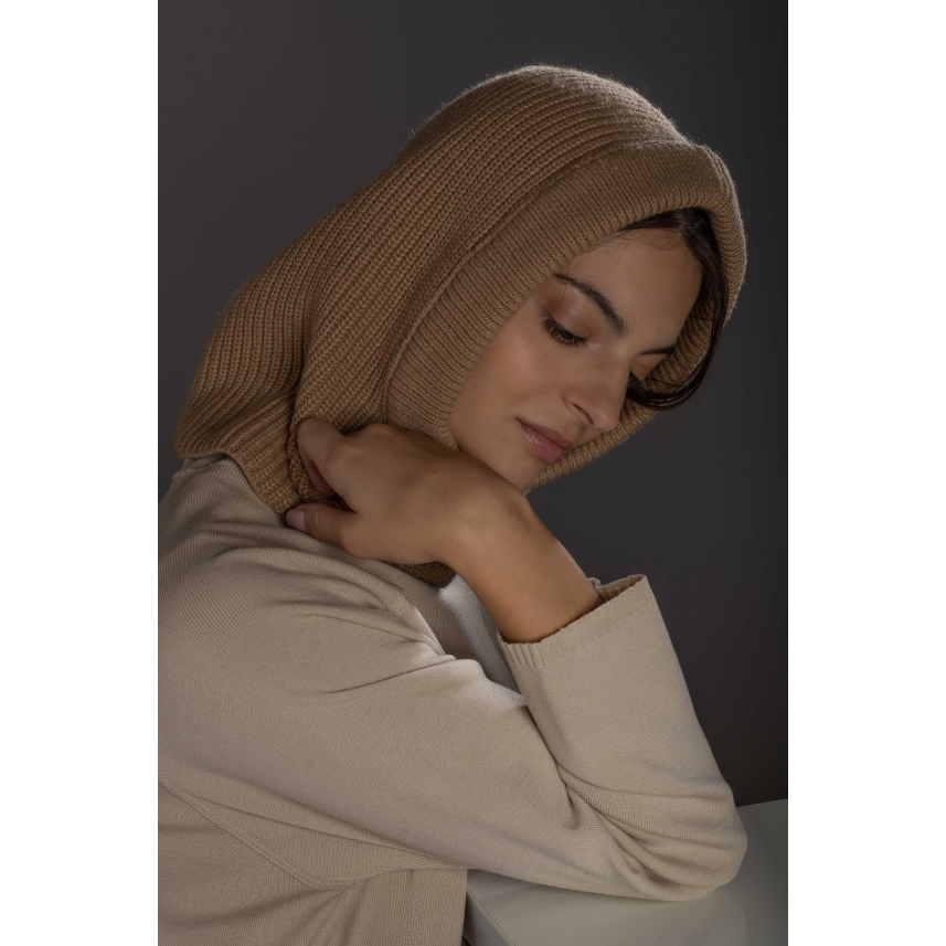 Kagoule ribbed balaclava with piping made in Italy
