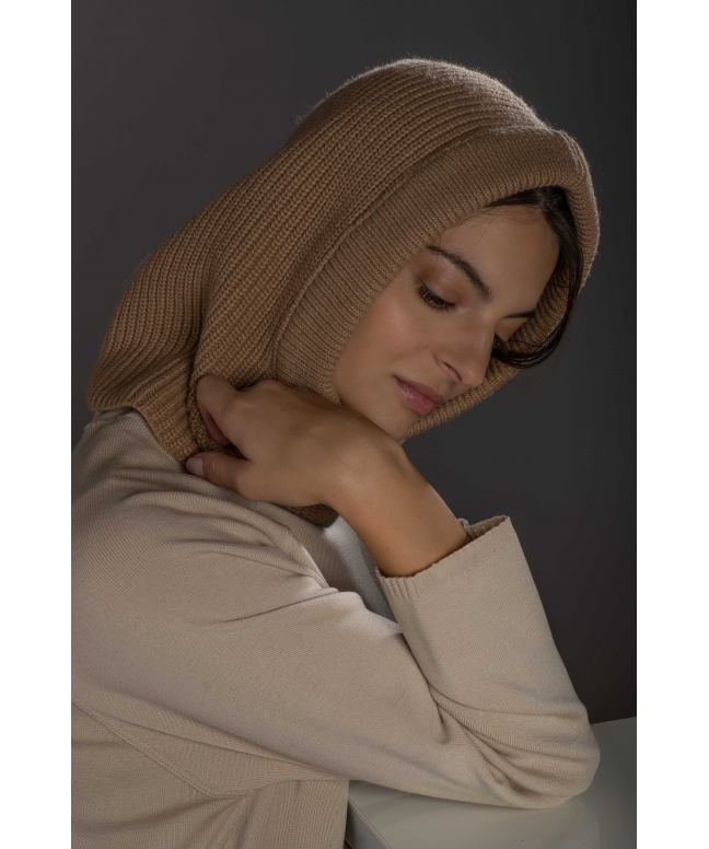Kagoule ribbed balaclava with piping made in Italy