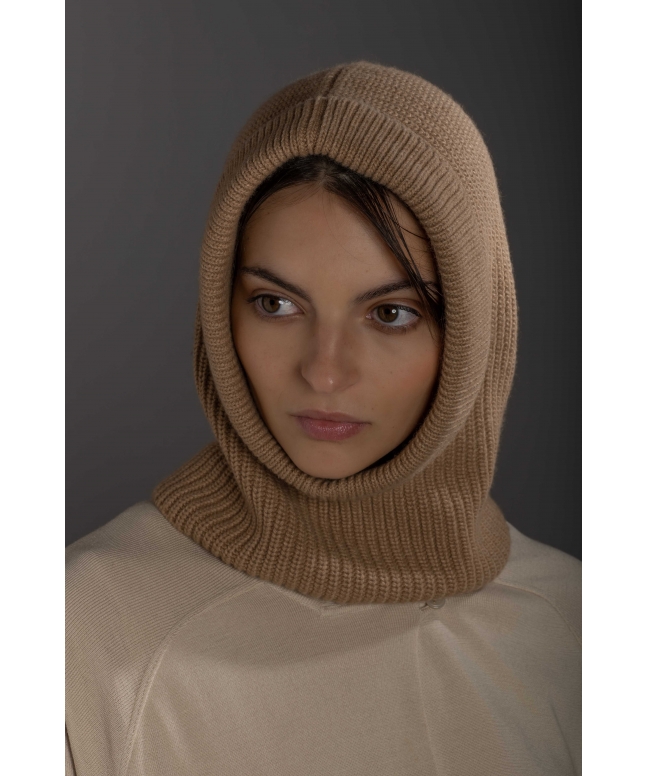 Kagoule ribbed balaclava with piping made in Italy