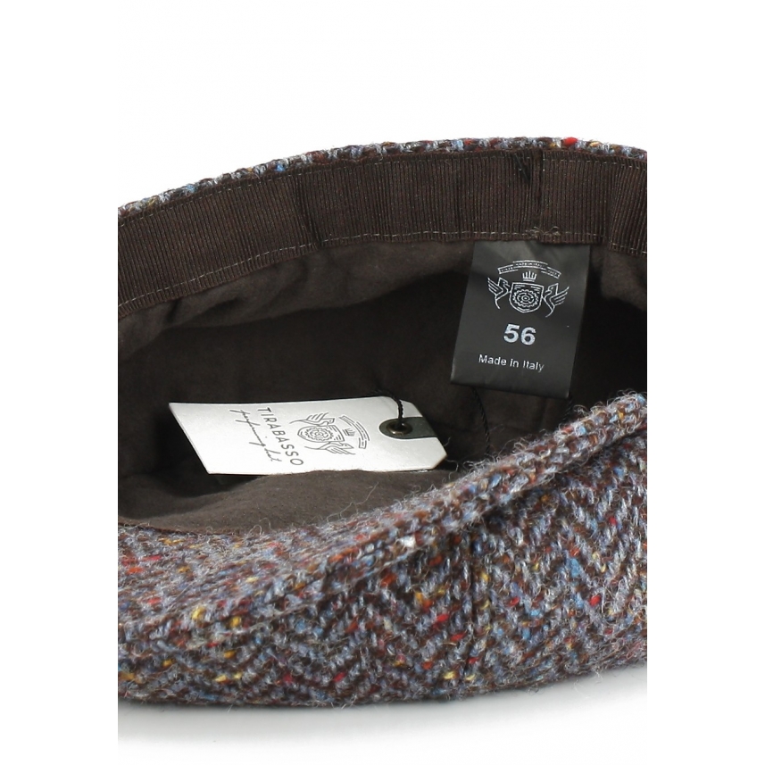 Men's Irish tweed wool cap hat Made in Italy