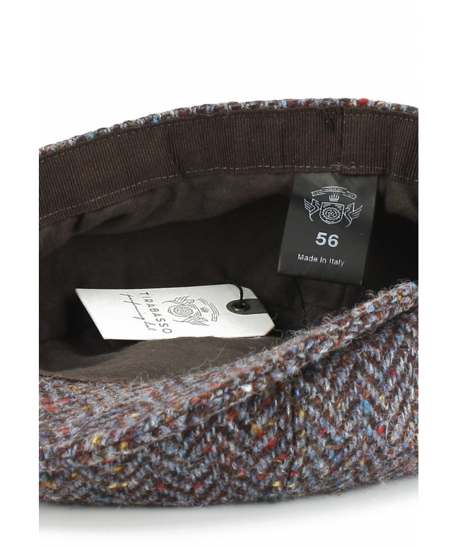 Men's Irish tweed wool cap hat Made in Italy
