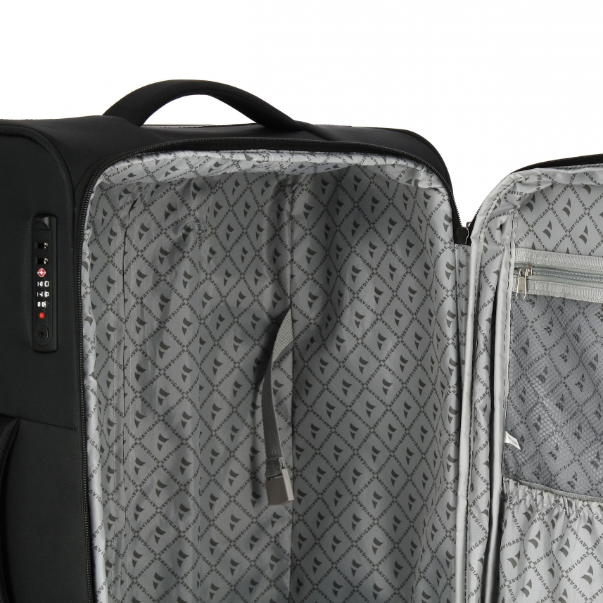 Soft travel trolley NAVIGARE suitcase SOFT line 8 wheels