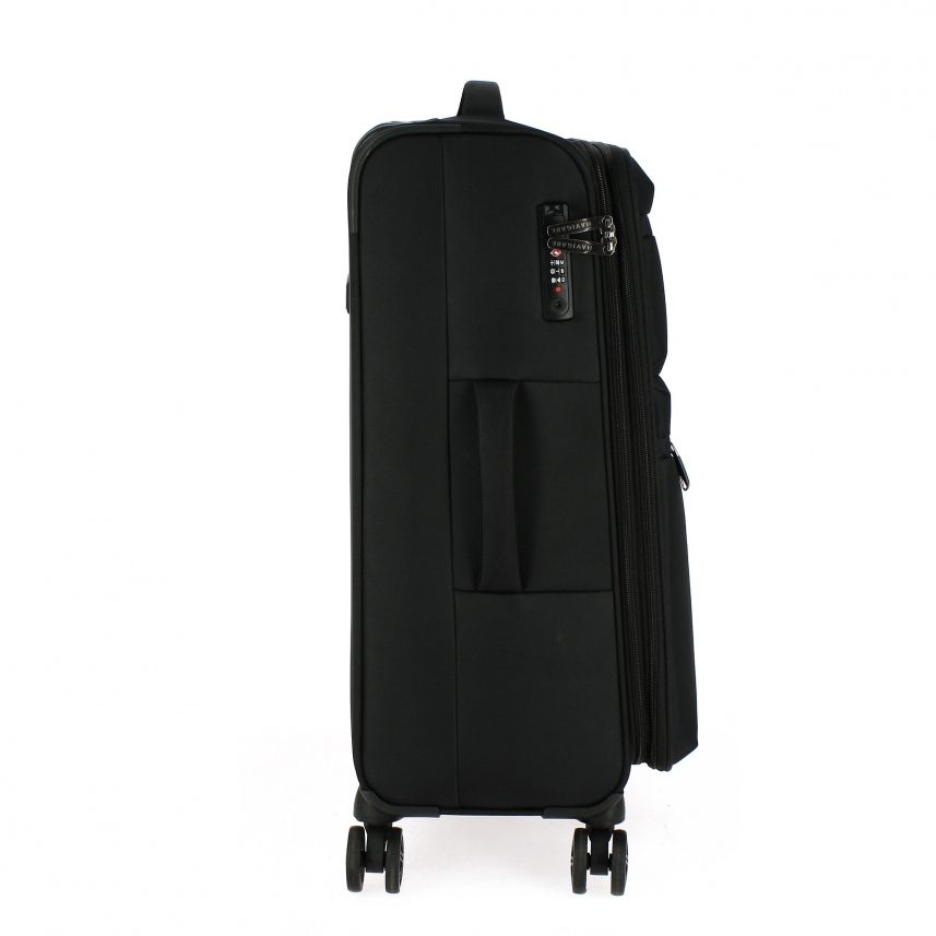 Set 3 valigie Trolley NAVIGARE morbido da viaggio linea SOFT 8 ruote