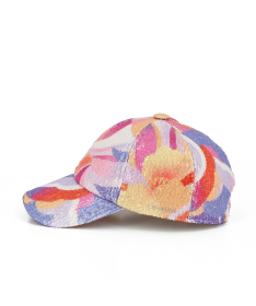 Printed hat with paillettes 100% Made in Italy