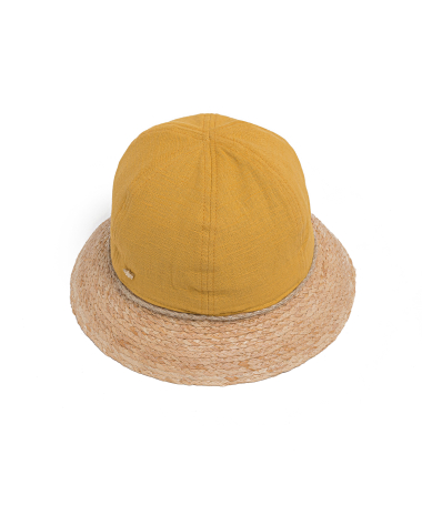 Cappello Donna modello pescatore in rafia e lino