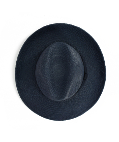 60 / 5.000 PANAMA straw hat with short brim raised at the back, trilby type