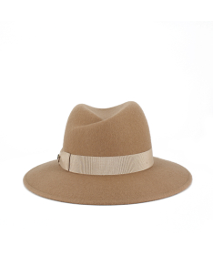 Women's and men's unisex hat 100% wool felt with contrasting ribbon