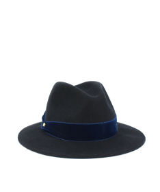Women's Felt Fedora Hat with Velvet Ribbon Made in Italy