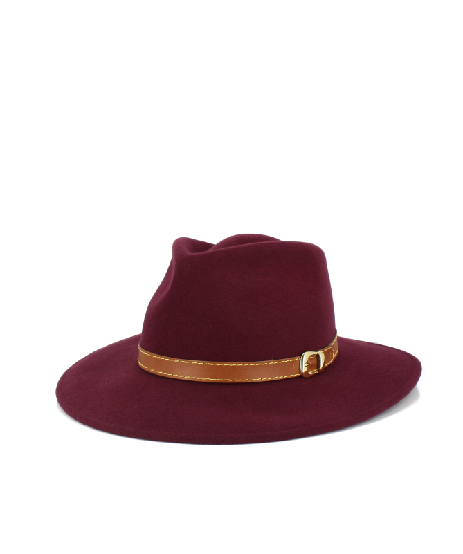 Cappello feltro fedora con cinturino simil pelle UNISEX Made in Italy