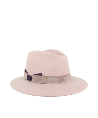 Women's felt hat with reflective ribbon Made in Italy