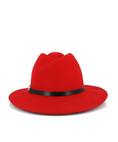 Women's Felt Fedora Hat with Eco-Leather Strap