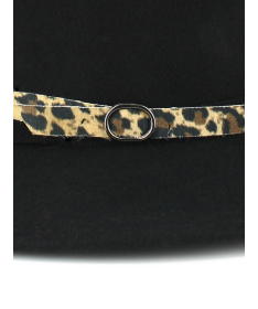 Women's Felt Fedora Hat with Eco-Leather Strap ANIMALIER