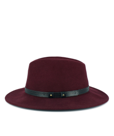 Men's Felt Hat with Leather Strap Made in Italy