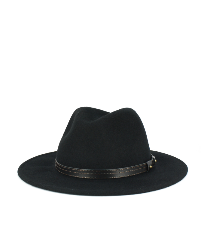 Men's Felt Hat with Leather Strap Made in Italy