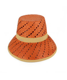 Damen Papierhut geometrische Eimerform
