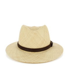 Men's Straw Hat with Branded Band – Handwoven in Ecuador