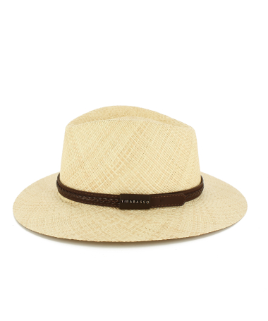 Men's Straw Hat with Branded Band – Handwoven in Ecuador
