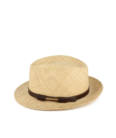 Men's Fedora hat with eco-leather