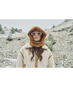 Cappuccio cappello sciarpa trapuntato donna  imbottito kagoule