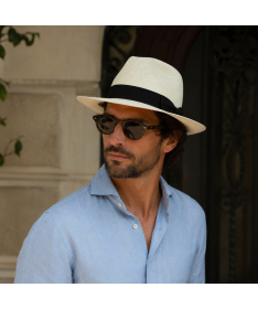 Classic Panama hat, Made in Italy, handwoven in Ecuador