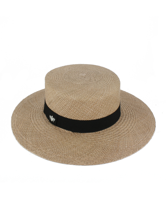 Panama hat made in Italy with a minimal wide brim