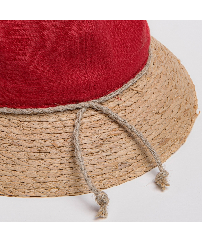 Cappello Donna modello pescatore in rafia e lino