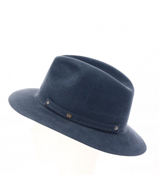 Men's lapin Fedora hat with felt and snaps