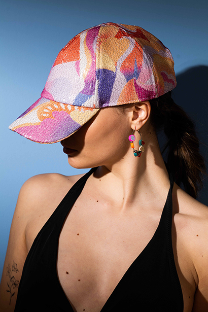 cappello tessuto donna